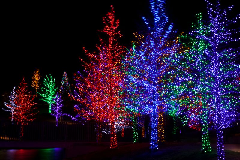 Holiday Lights Hanging in Roswell, GA